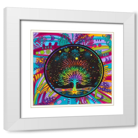 Believe One White Modern Wood Framed Art Print with Double Matting by Dean Russo Collection