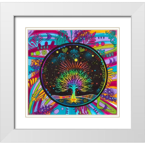Believe One White Modern Wood Framed Art Print with Double Matting by Dean Russo Collection
