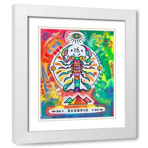 Scorpio White Modern Wood Framed Art Print with Double Matting by Dean Russo Collection