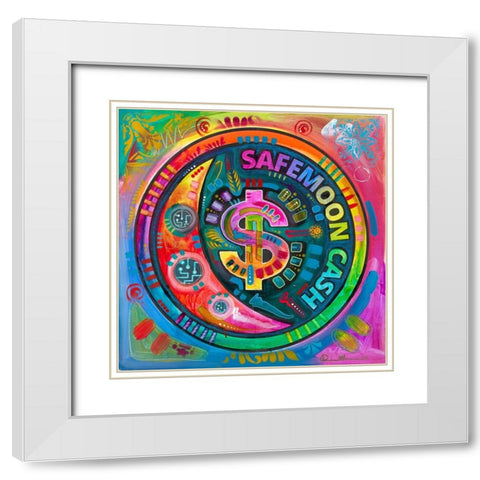 Safemoon Cash White Modern Wood Framed Art Print with Double Matting by Dean Russo Collection