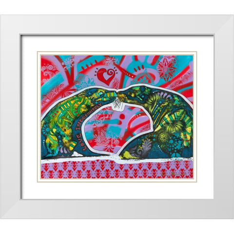 Love Indefinitely White Modern Wood Framed Art Print with Double Matting by Dean Russo Collection