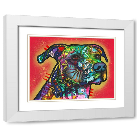 Horizon White Modern Wood Framed Art Print with Double Matting by Dean Russo Collection