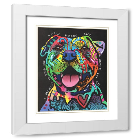 Never Let Go White Modern Wood Framed Art Print with Double Matting by Dean Russo Collection