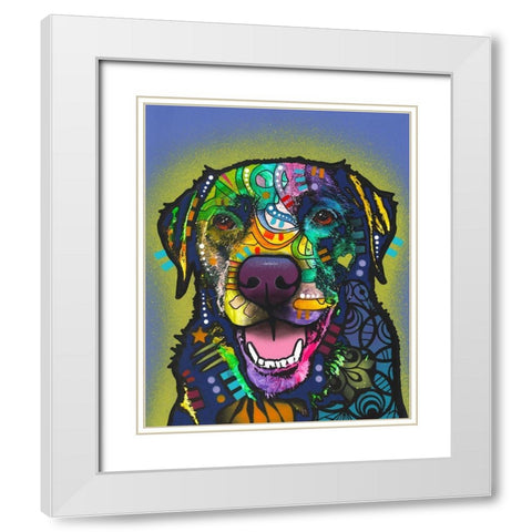 Trust White Modern Wood Framed Art Print with Double Matting by Dean Russo Collection