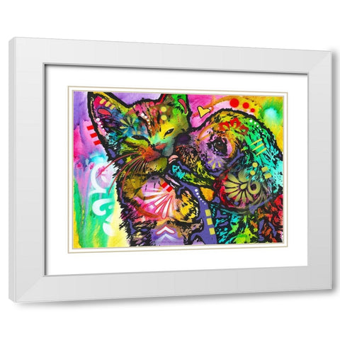 True Love White Modern Wood Framed Art Print with Double Matting by Dean Russo Collection