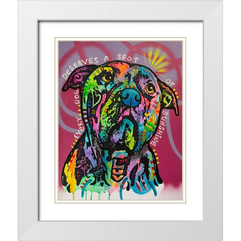 A Spot Of Sunshine White Modern Wood Framed Art Print with Double Matting by Dean Russo Collection