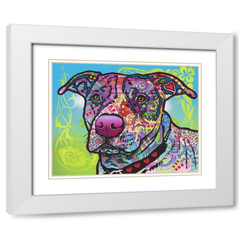 Bubba White Modern Wood Framed Art Print with Double Matting by Dean Russo Collection