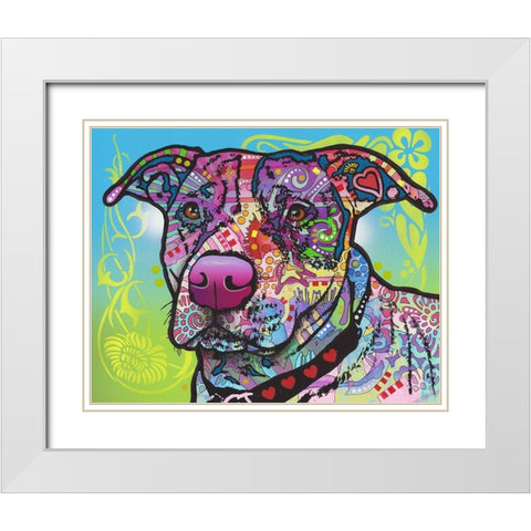 Bubba White Modern Wood Framed Art Print with Double Matting by Dean Russo Collection