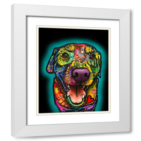 Heart Full White Modern Wood Framed Art Print with Double Matting by Dean Russo Collection