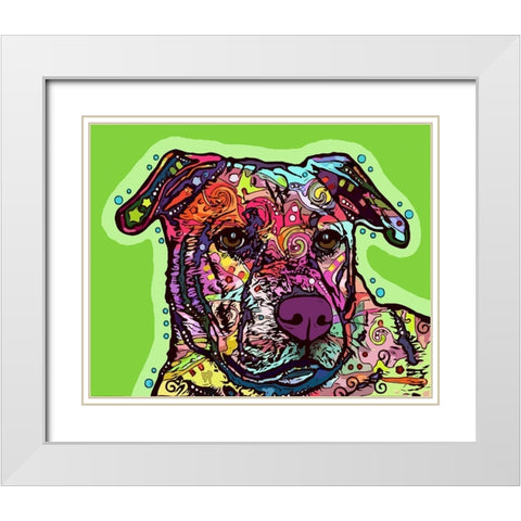 Look Of Love White Modern Wood Framed Art Print with Double Matting by Dean Russo Collection