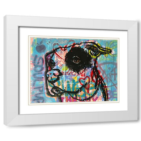 Soul Pup White Modern Wood Framed Art Print with Double Matting by Dean Russo Collection