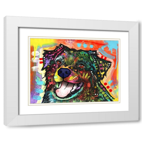 Speak White Modern Wood Framed Art Print with Double Matting by Dean Russo Collection