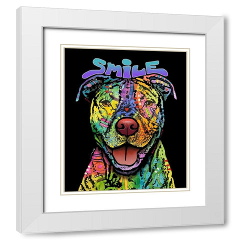 That Smile White Modern Wood Framed Art Print with Double Matting by Dean Russo Collection