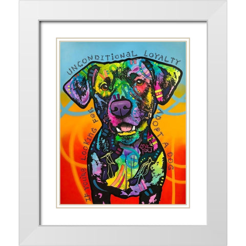 Unconditional Loyalty White Modern Wood Framed Art Print with Double Matting by Dean Russo Collection