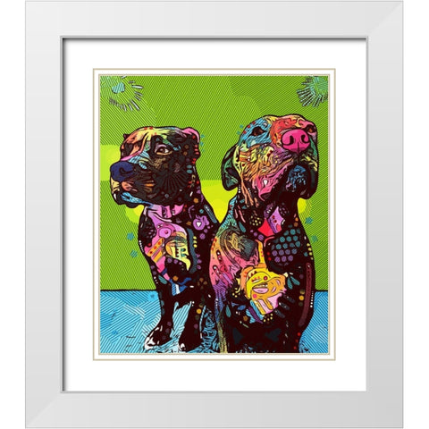 Wasnt Me White Modern Wood Framed Art Print with Double Matting by Dean Russo Collection