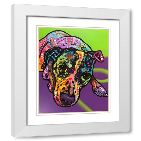 Indelible Jack White Modern Wood Framed Art Print with Double Matting by Dean Russo Collection