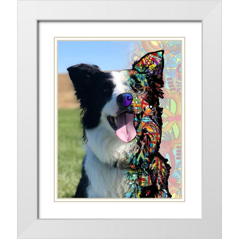 Cole Fisher White Modern Wood Framed Art Print with Double Matting by Dean Russo Collection