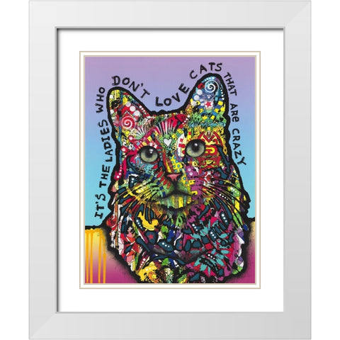 Crazylady White Modern Wood Framed Art Print with Double Matting by Dean Russo Collection