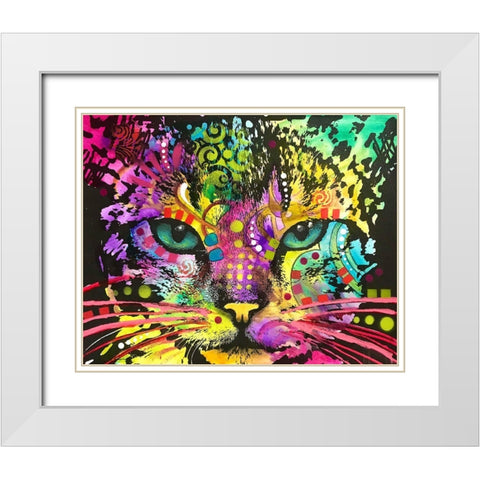 Dont Look Away White Modern Wood Framed Art Print with Double Matting by Dean Russo Collection