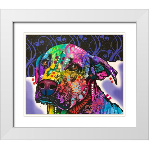 Expression White Modern Wood Framed Art Print with Double Matting by Dean Russo Collection