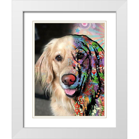 Lisa Calahan White Modern Wood Framed Art Print with Double Matting by Dean Russo Collection