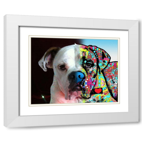 Staci_Tank White Modern Wood Framed Art Print with Double Matting by Dean Russo Collection
