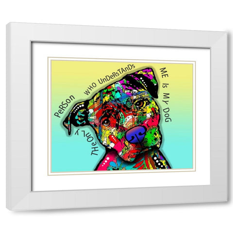 The Only Person White Modern Wood Framed Art Print with Double Matting by Dean Russo Collection