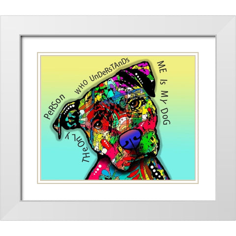 The Only Person White Modern Wood Framed Art Print with Double Matting by Dean Russo Collection