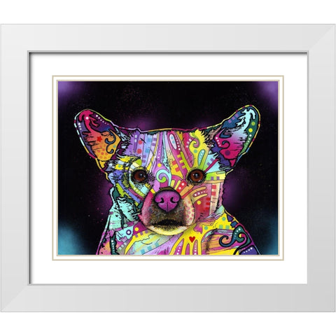 Cheemix White Modern Wood Framed Art Print with Double Matting by Dean Russo Collection