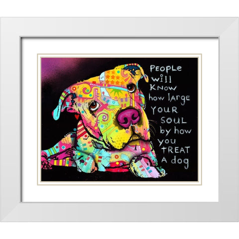Firu White Modern Wood Framed Art Print with Double Matting by Dean Russo Collection