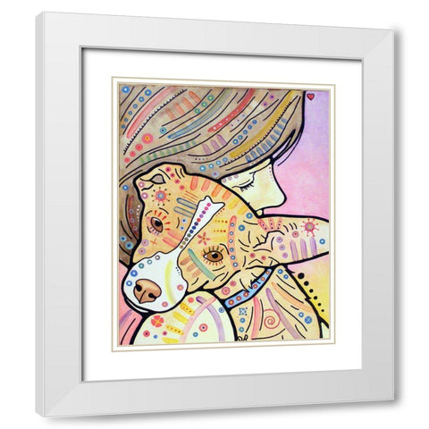 Pixie White Modern Wood Framed Art Print with Double Matting by Dean Russo Collection