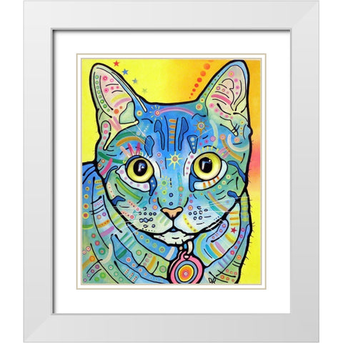 Vintage Maya White Modern Wood Framed Art Print with Double Matting by Dean Russo Collection