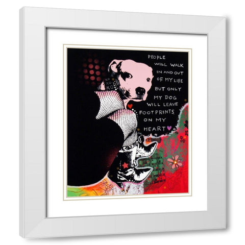 Girls Best Friend White Modern Wood Framed Art Print with Double Matting by Dean Russo Collection