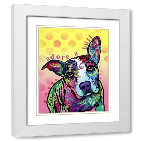 Adoreabull White Modern Wood Framed Art Print with Double Matting by Dean Russo Collection