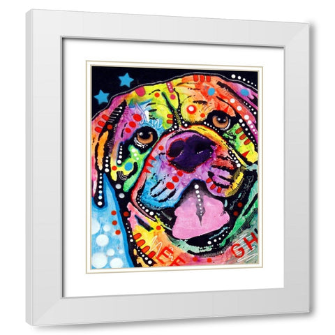 Bosco White Modern Wood Framed Art Print with Double Matting by Dean Russo Collection