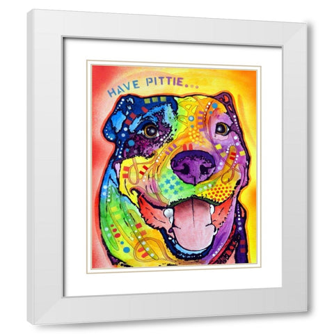 Have Pittie White Modern Wood Framed Art Print with Double Matting by Dean Russo Collection
