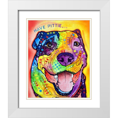 Have Pittie White Modern Wood Framed Art Print with Double Matting by Dean Russo Collection