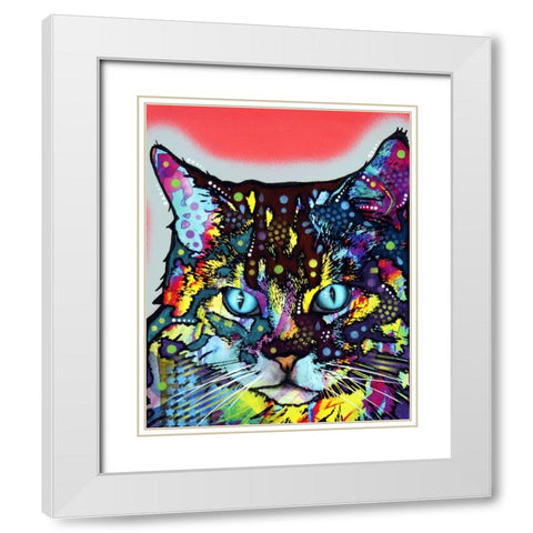 Maine Coon White Modern Wood Framed Art Print with Double Matting by Dean Russo Collection