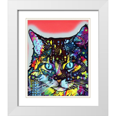 Maine Coon White Modern Wood Framed Art Print with Double Matting by Dean Russo Collection