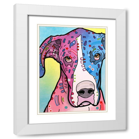 Nobodys Fool White Modern Wood Framed Art Print with Double Matting by Dean Russo Collection