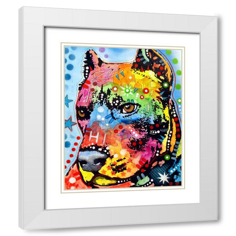 Smokey White Modern Wood Framed Art Print with Double Matting by Dean Russo Collection