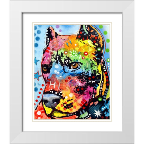 Smokey White Modern Wood Framed Art Print with Double Matting by Dean Russo Collection