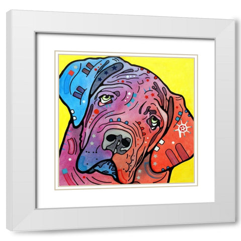 The Bully White Modern Wood Framed Art Print with Double Matting by Dean Russo Collection