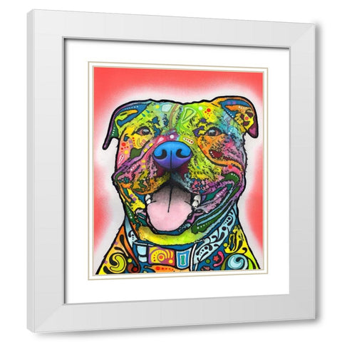 Blanche White Modern Wood Framed Art Print with Double Matting by Dean Russo Collection