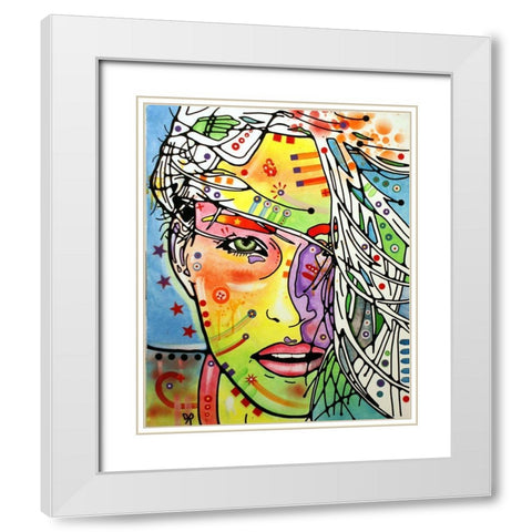 Wind Swept White Modern Wood Framed Art Print with Double Matting by Dean Russo Collection
