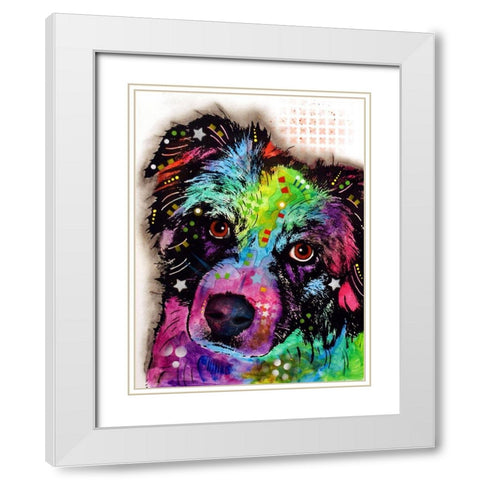 Aussie White Modern Wood Framed Art Print with Double Matting by Dean Russo Collection