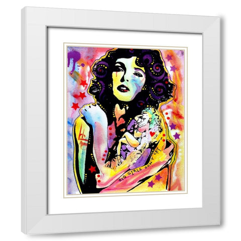 Big Girls Donâ€™t Cry White Modern Wood Framed Art Print with Double Matting by Dean Russo Collection