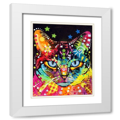 Blue Eyes White Modern Wood Framed Art Print with Double Matting by Dean Russo Collection