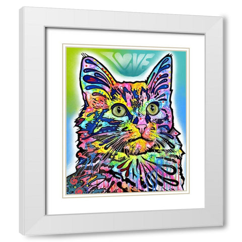 Angora White Modern Wood Framed Art Print with Double Matting by Dean Russo Collection