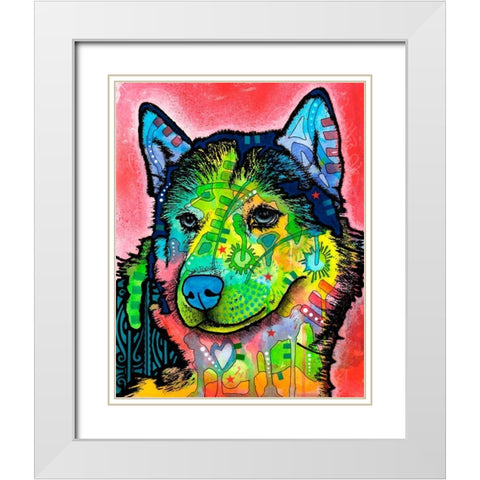 Siberian Front White Modern Wood Framed Art Print with Double Matting by Dean Russo Collection